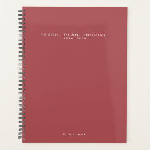Moderne minimaliste école enseignant Rouge Brown p