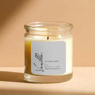 Moderne minimaliste Élégant Étiquette de bougie