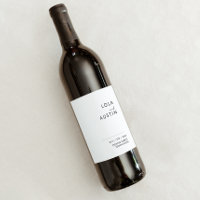 Moderne minimaliste Étiquette de vin Mariage