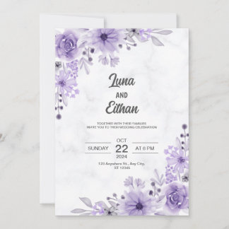 Moderne minimaliste Faire-part de mariage florale