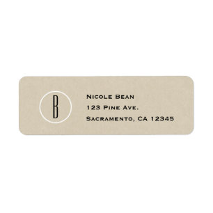 Moderne minimaliste Kraft Rustic Chic Monogram Mar