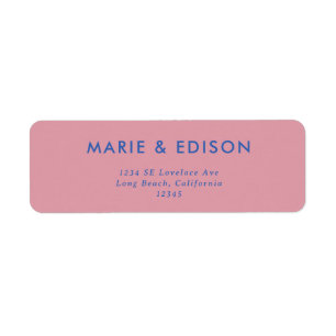 Moderne minimaliste Mariage élégant Adresse de ret