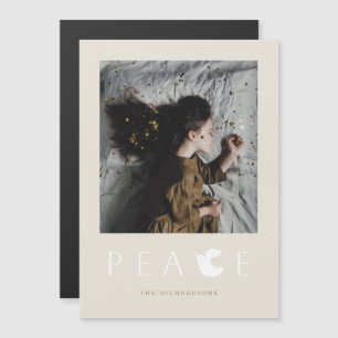 Moderne minimaliste Peace Dove Magnet photo