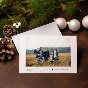 Moderne minimaliste personnalisé Carte photo du No