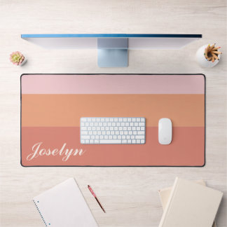 Moderne minimaliste Saumon Peach Nom personnalisé 