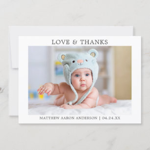 Moderne minimaliste simple amour bébé Merci