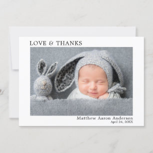 Moderne minimaliste Simple Amour et Merci bébé