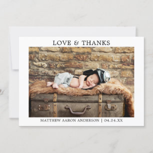 Moderne minimaliste simple amour Merci bébé