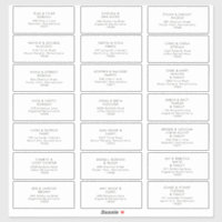 Moderne minimaliste Texte vert Étiquette de adress