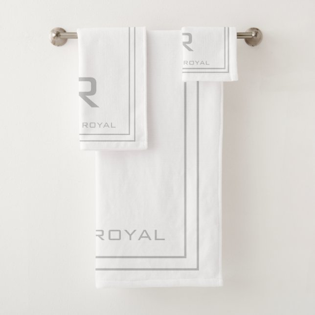 Moderne Monogrammed White Hotel Hospitality  (En situation)