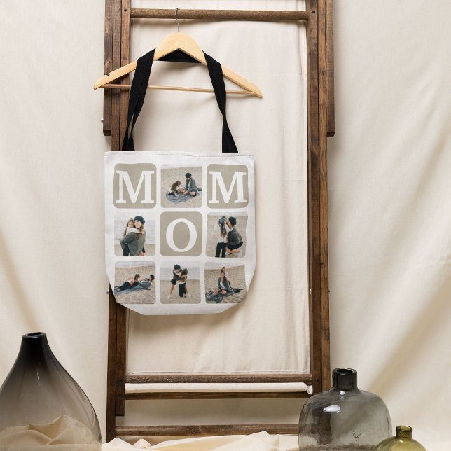 Moderne Multi Photo Grid Cute MOM Sac fourre-tout  (Créateur téléchargé)