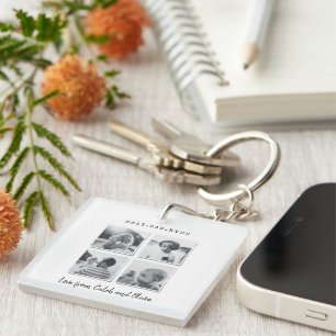 moderne multi photo papa cadeau élégant noir blanc