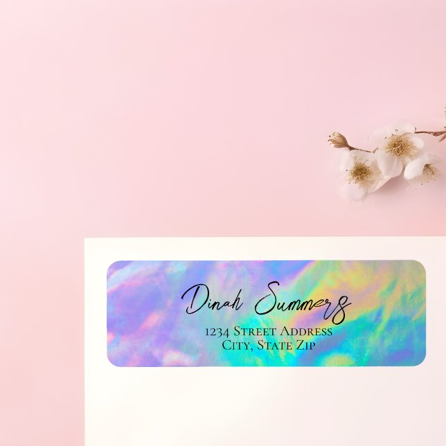 Moderne Neon Pastel | Étiquette de retour (Créateur téléchargé)