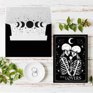 moderne Noir Tarot mariage gothique Enveloppe