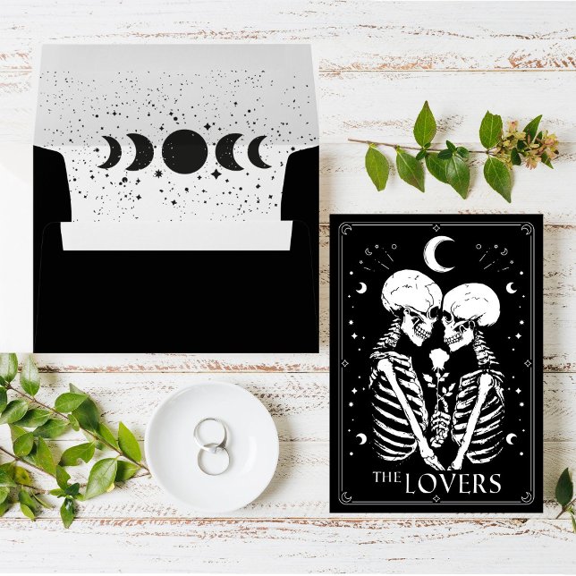 moderne Noir Tarot mariage gothique Enveloppe (Créateur téléchargé)