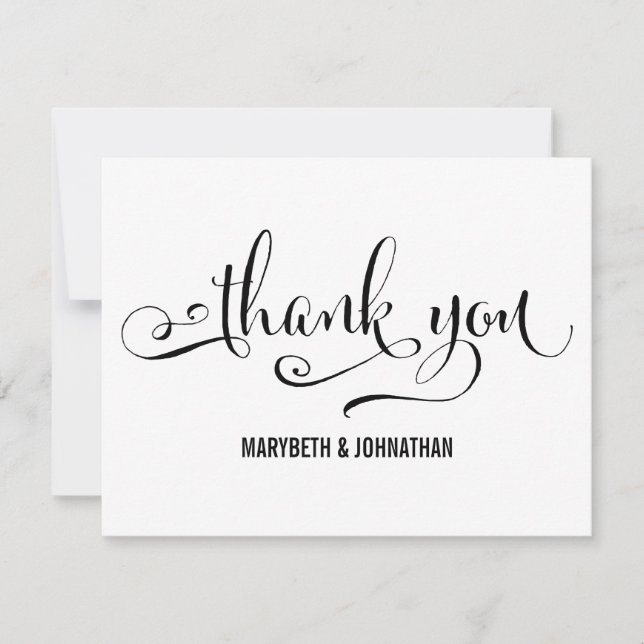 Moderne Nous faisons Script Mariage Carte de remer (Devant)