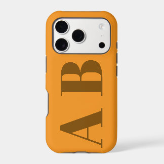 Moderne orange initiale minimaliste contemporain