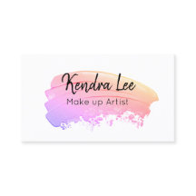 Moderne Pastel Aquarelle Carte de visite minimal