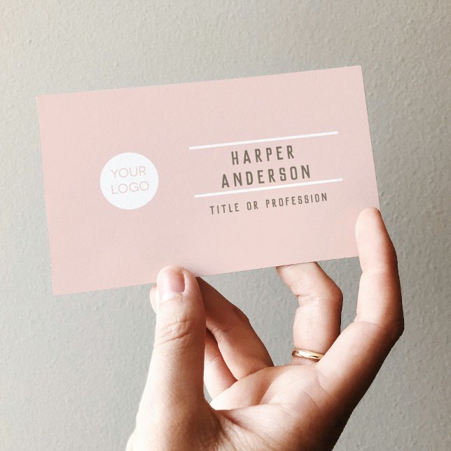 Moderne Pastel Pink Cartes de visite professionnel (Créateur téléchargé)