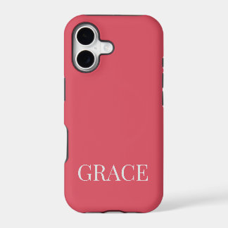Moderne personnalisé rose corail Nom Personnalisé