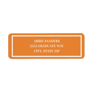 Moderne Plaque Basique Orange et Blanc