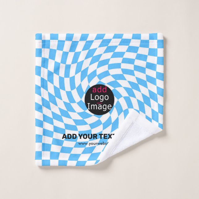 Moderne Professionnel Personnalisé Marque Checker  (Gant de toilette)