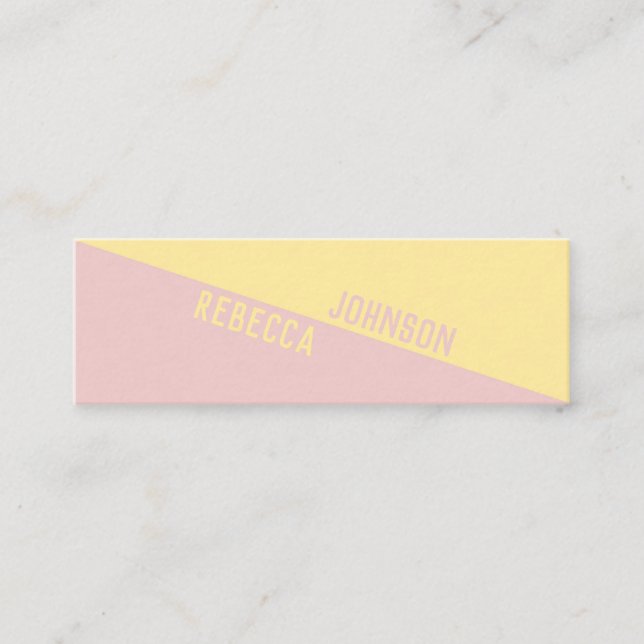 Moderne Punchy Pastel Duotone - Carte de visite (Devant)