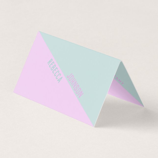 Moderne Punchy Pastel Duotone - Carte de visite (Devant)