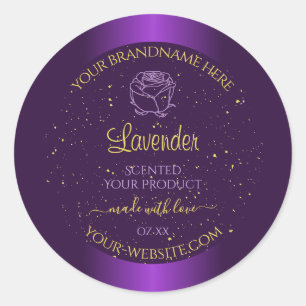 Moderne Purple produit Étiquette Parties scintilla