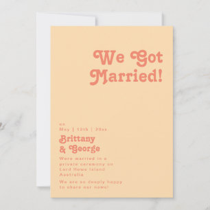 Moderne Rétro   Faire-part de mariage Orange Cream