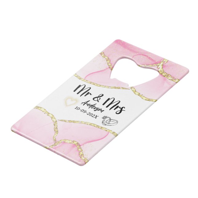 Moderne rose et or M. et Mme (Devant Angle)