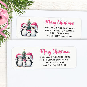 Moderne rose joyeux Noël mignonne Famille des ping