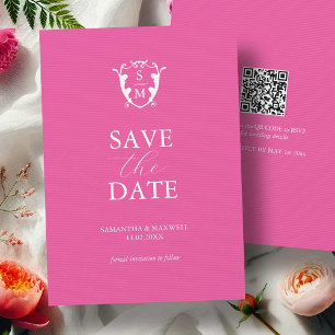 Moderne Rose Vibrant Minimaliste Carte de Faire-Pa