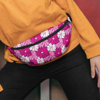 Moderne rose violet blanc Floral Motif