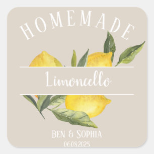 Moderne Rustique fait maison Étiquette de Limoncel