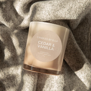 Moderne Rustique Kraft Custom Candle Étiquette