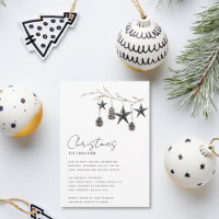 Moderne Rustique Nature Noël Invitation