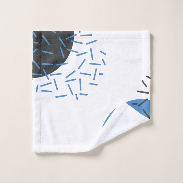 Moderne, simple, cool, abstrait, motif graphique (Gant de toilette)