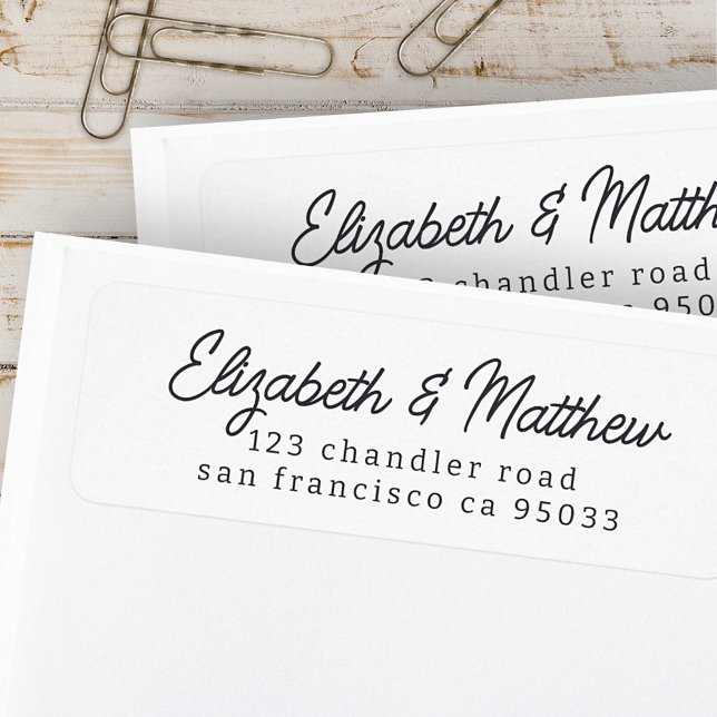 Moderne simple élégant Adresse de retour chic (Créateur téléchargé)