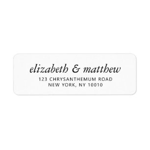 Moderne simple élégant Mariage Chic Adresse de ret