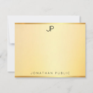 Moderne simple élégant Monogram Gold Look Modèle
