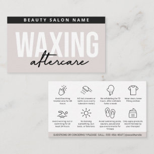 Moderne simple épilation post-soin carte Enlèvemen