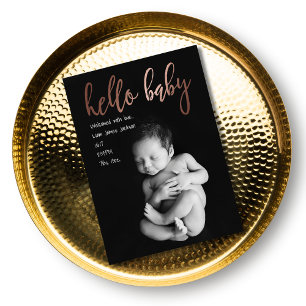 Moderne simple Hello Baby Faire-part de naissance