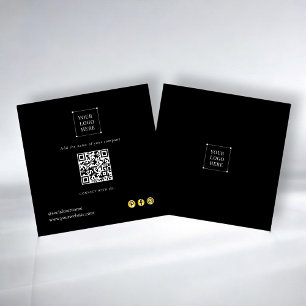 Moderne simple médias sociaux qr code Carte de vis