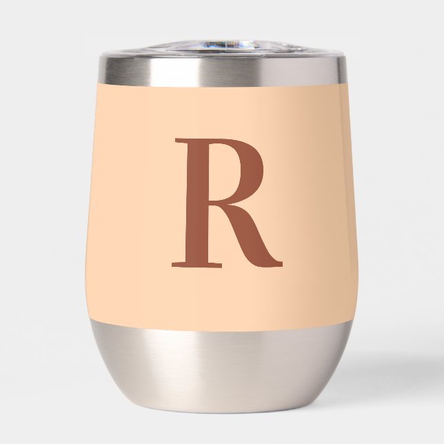 Moderne Simple Monogramme Beige (Avant)