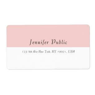 Moderne Simple Template Rose Pâle Blanc Élégant