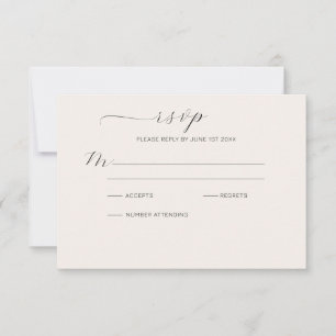 Moderne Smokey Gold et Line Floral Ampersand RSVP