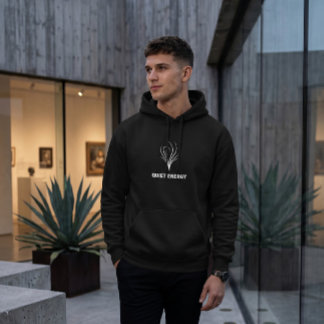 Moderne sweat à capuche noir graphique personnalis
