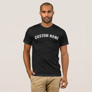 Moderne T-Shirt Noir pour Hommes avec Nom Personna