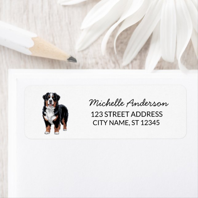 Moderne tendance Bernese Mountain Dog Adresse de r (En situation)